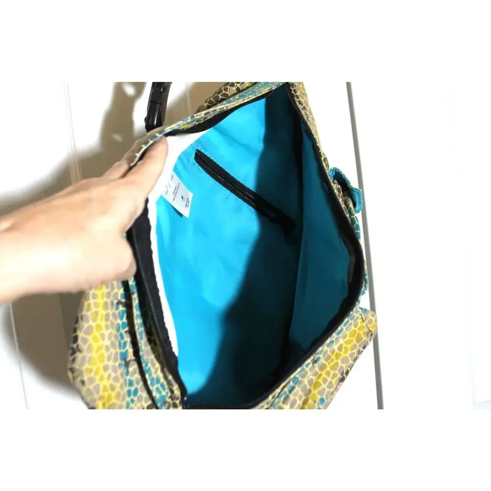 Kavu Snakeskin Crackle Print Canvas Rope Sling Bag